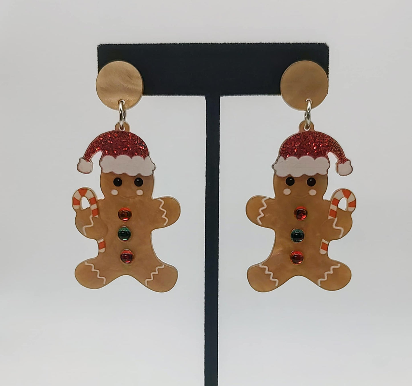 Gingerbread Santa Earrings
