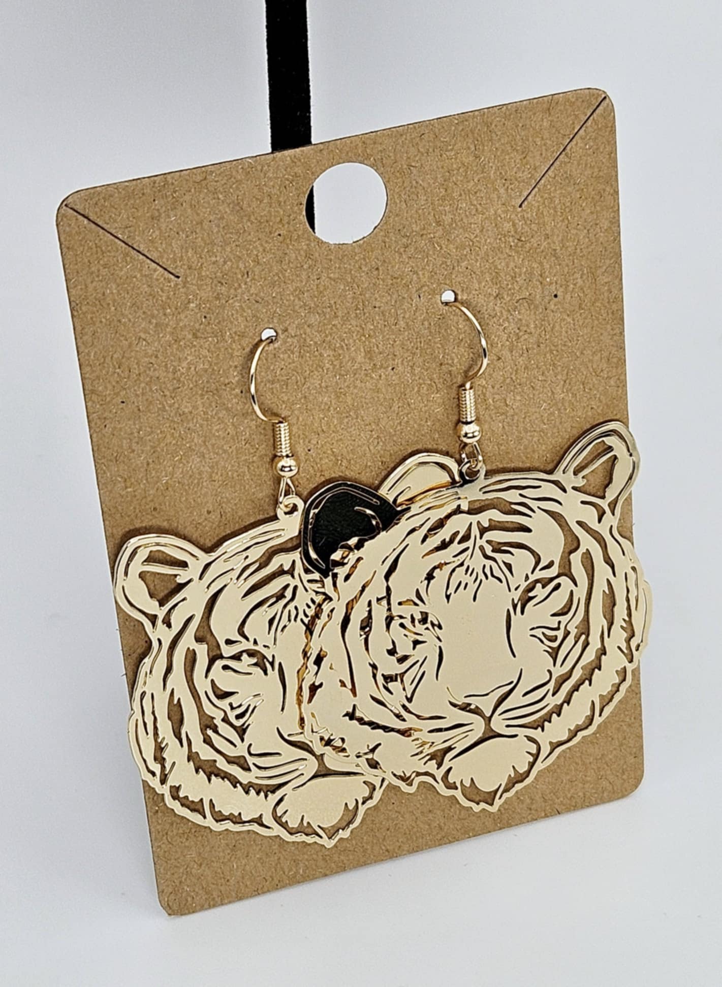 Large Tiger Head Earrings