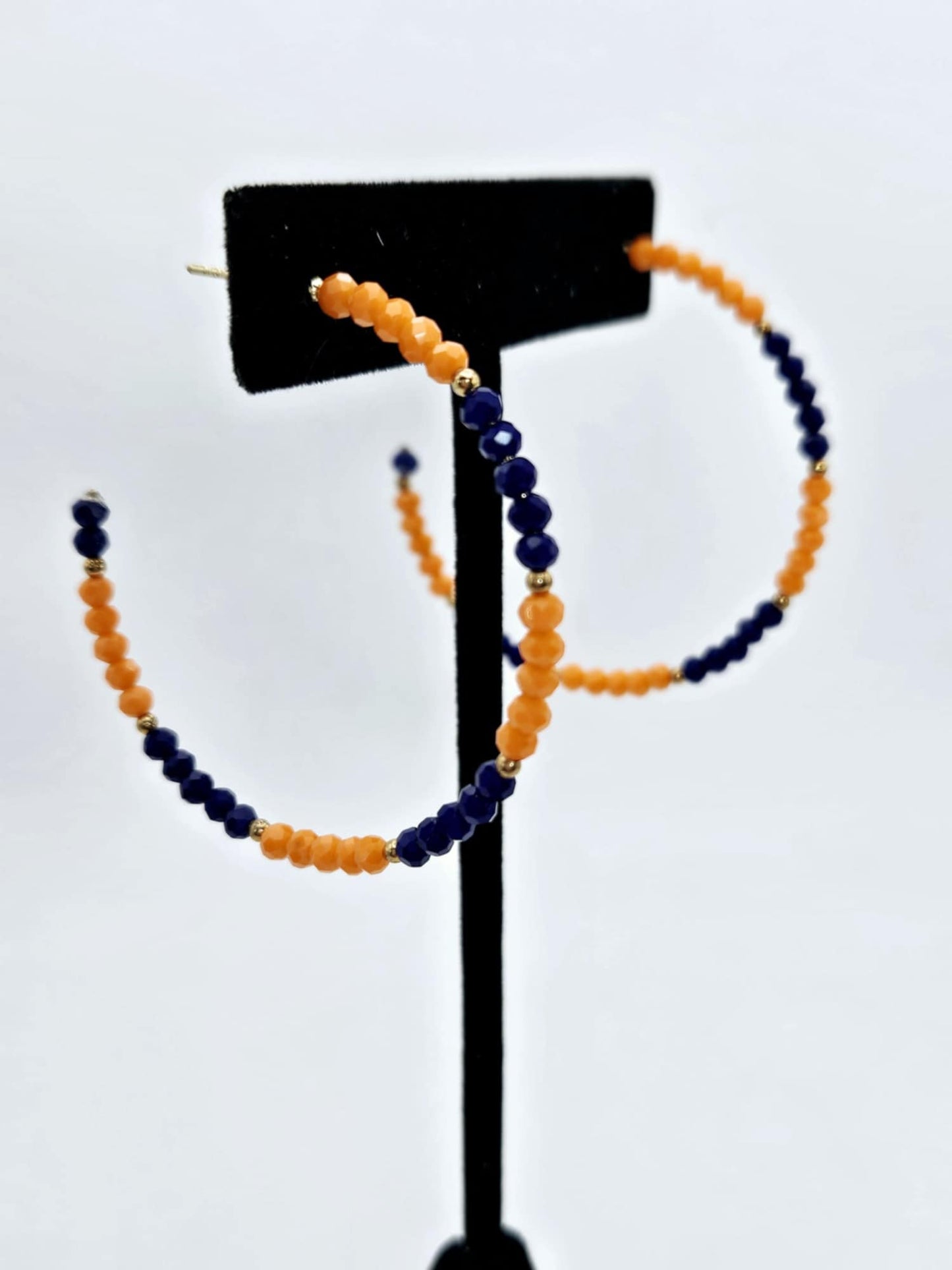 Semi Hoop Beaded Earrings
