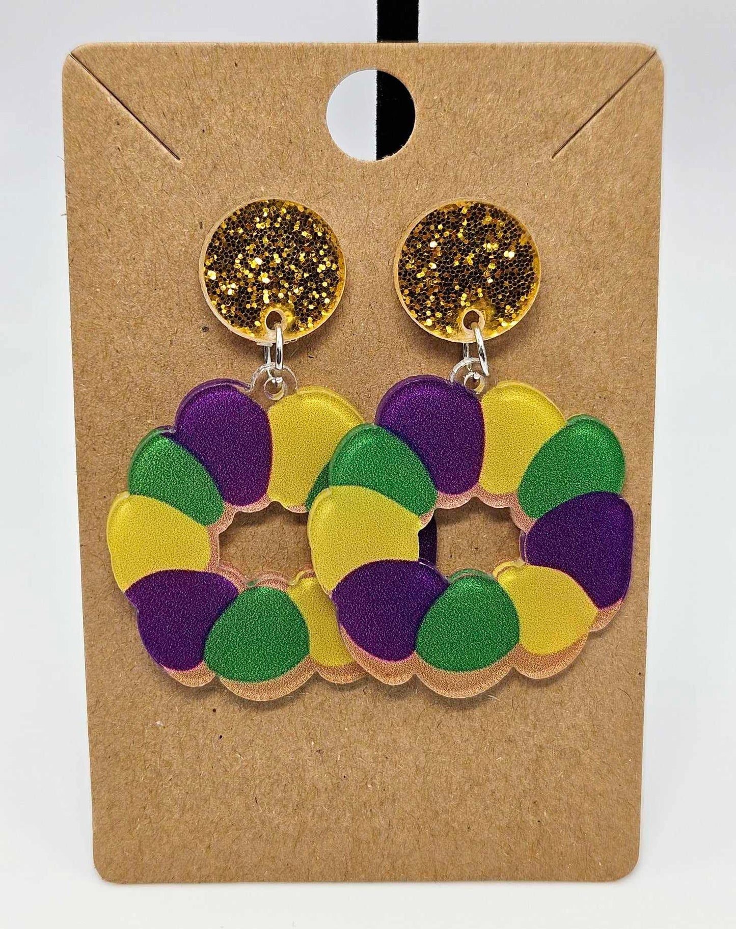 King Cake Drop Earrings