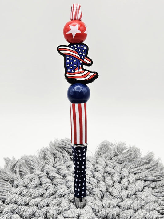 Beaded Pen - RWB Boot