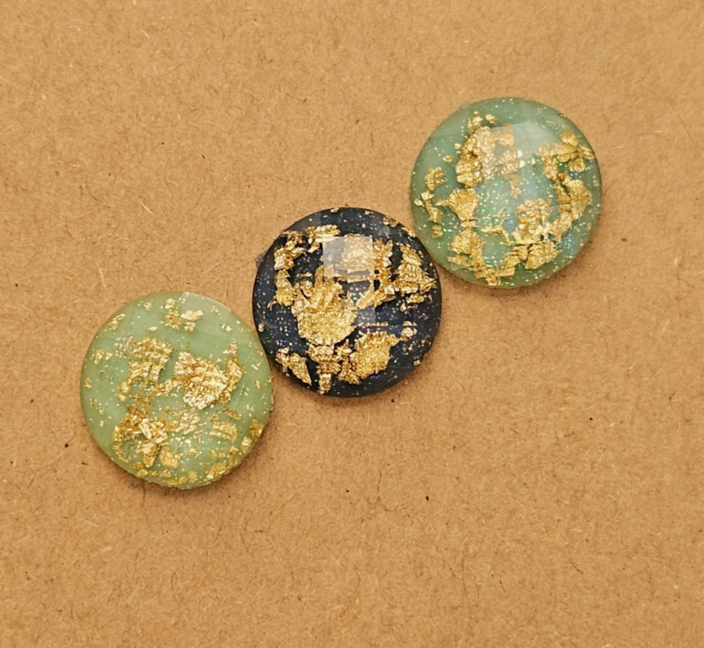 Gold Speckled - Medium Studs