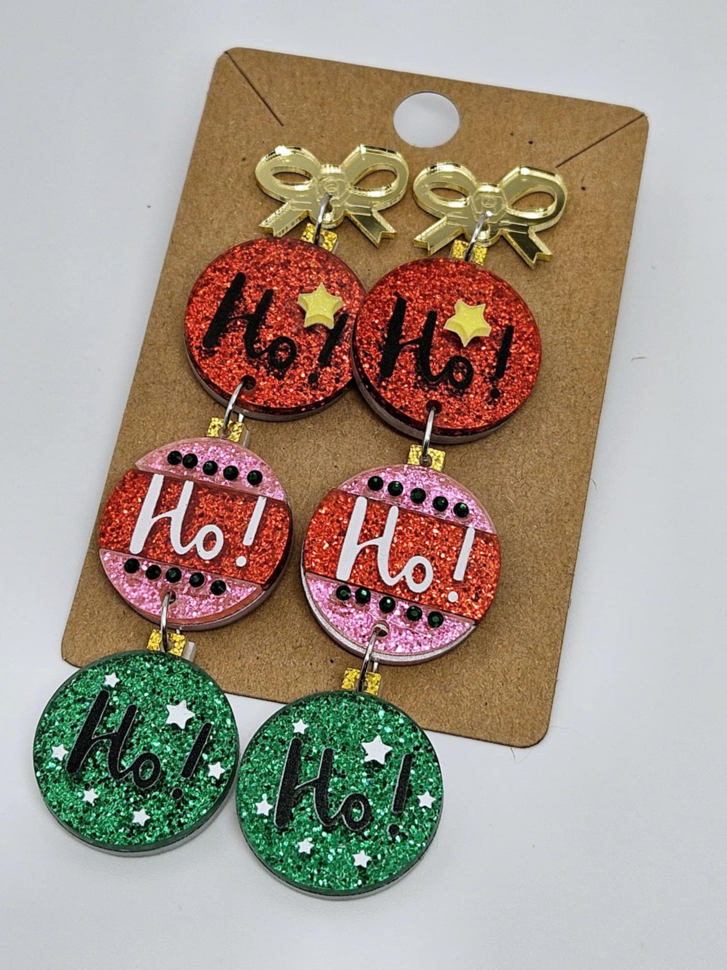 "Ho! Ho! Ho!" Ornament Earrings