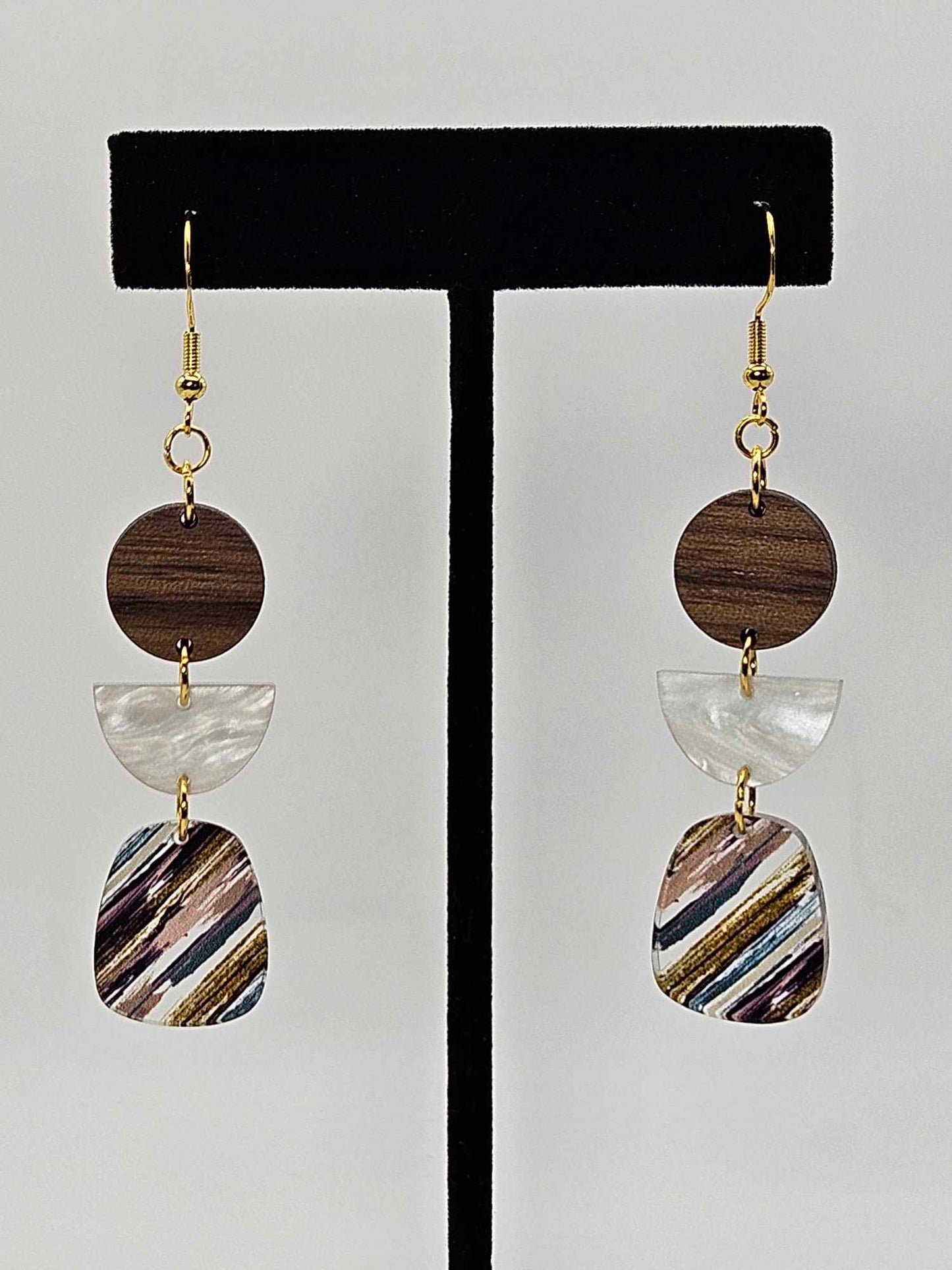 Three-tier Acrylic Earrings