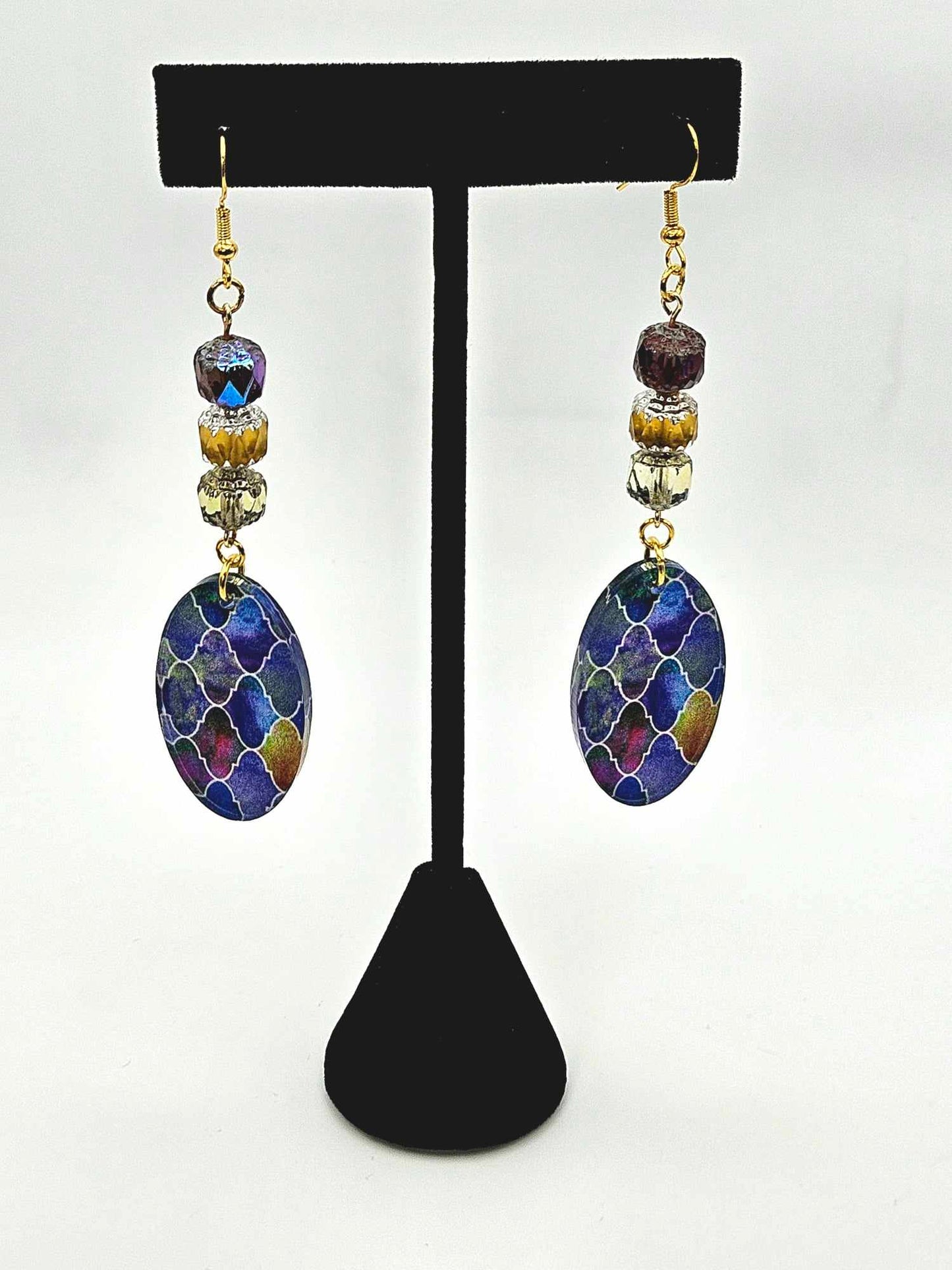 Mardi Gras Mosaic Earrings