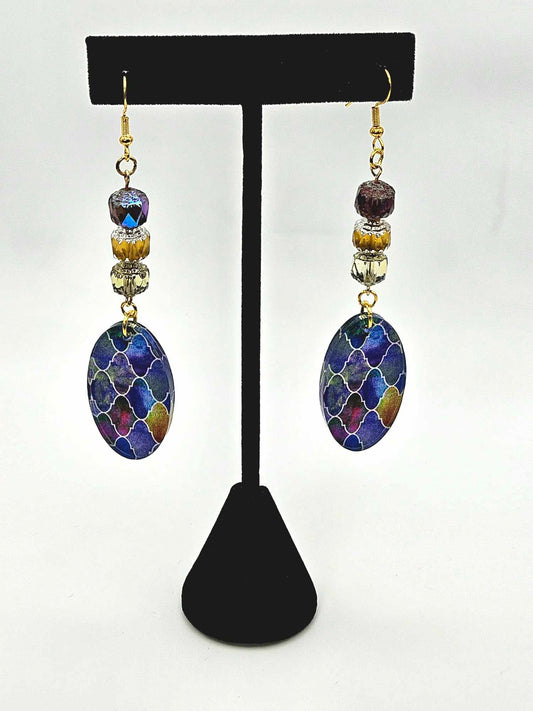 Mardi Gras Mosaic Earrings