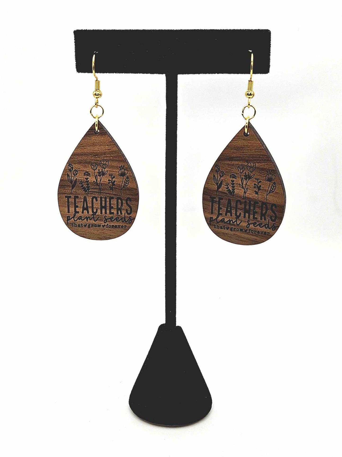 Wooden "Teachers" Earrings