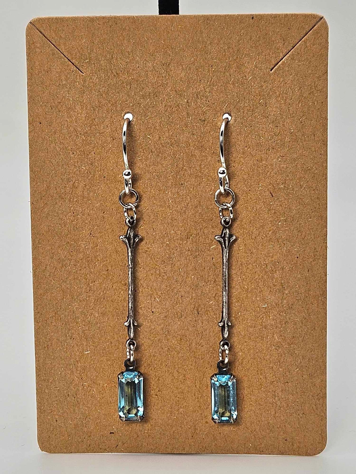 Aquamarine Octagon Earrings