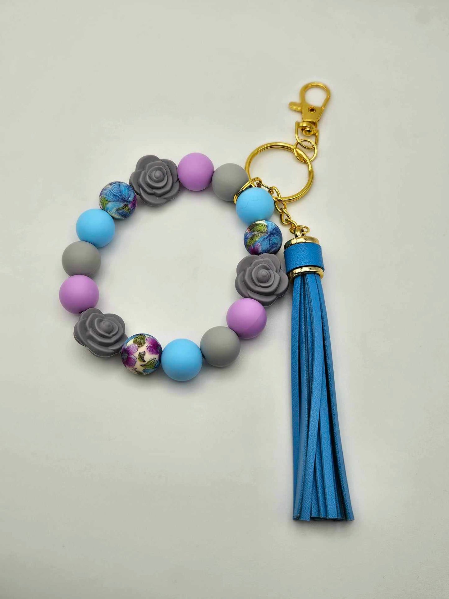 Elegant Rose Keychain Bracelet