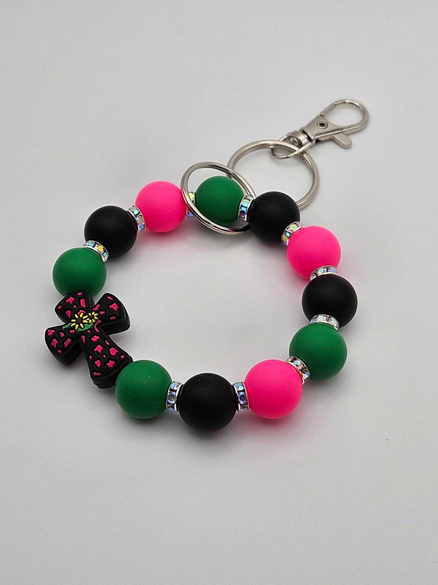 Cross Keychain Bracelet