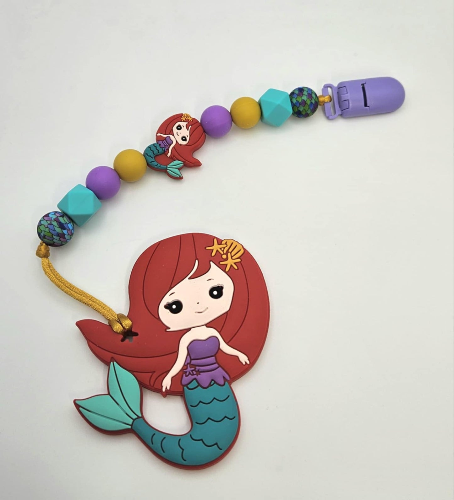 Mermaid Teether/Pacifier Clip