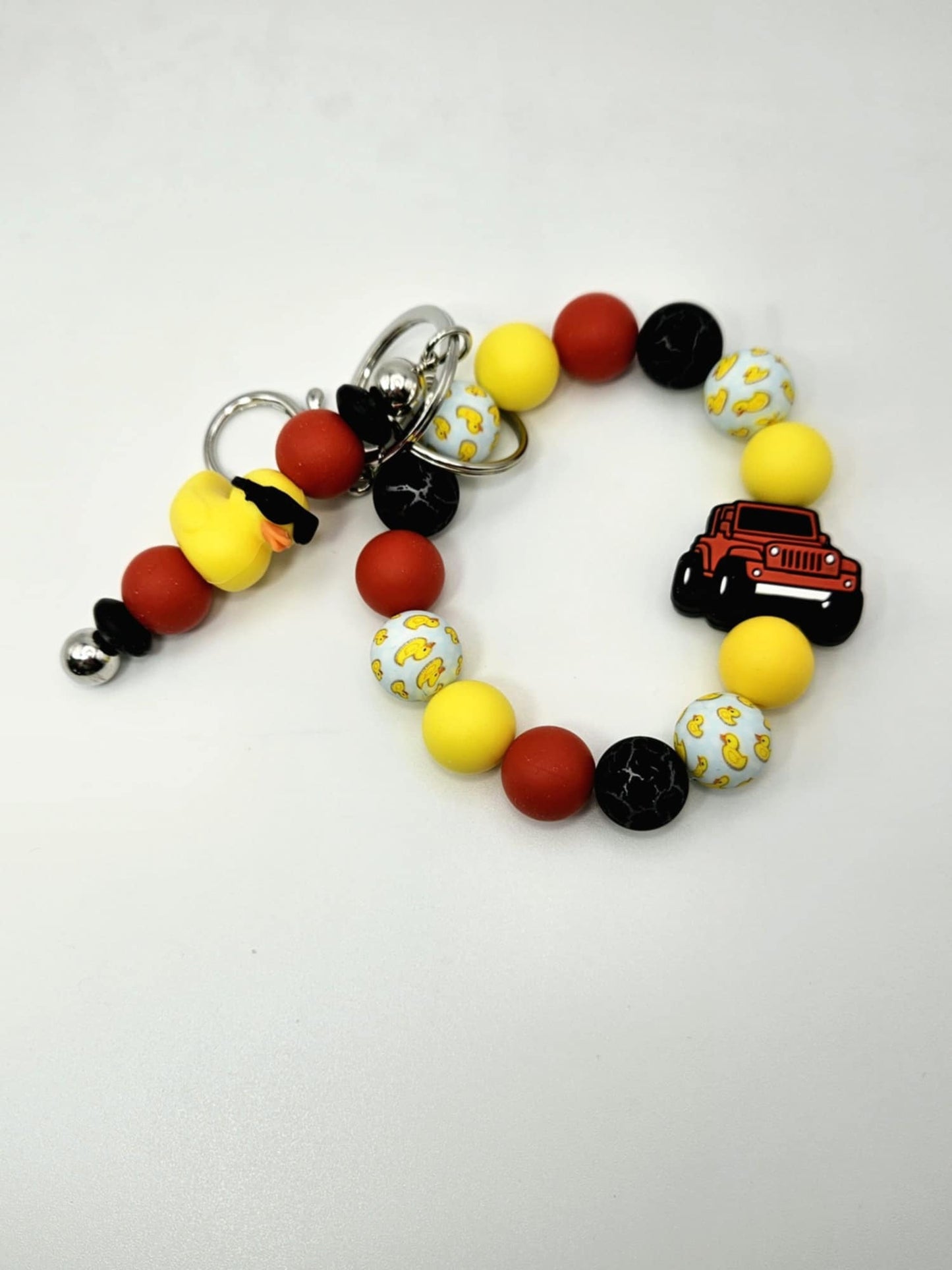 Mr. Cool Duck - Red Jeep Keychain Bracelet