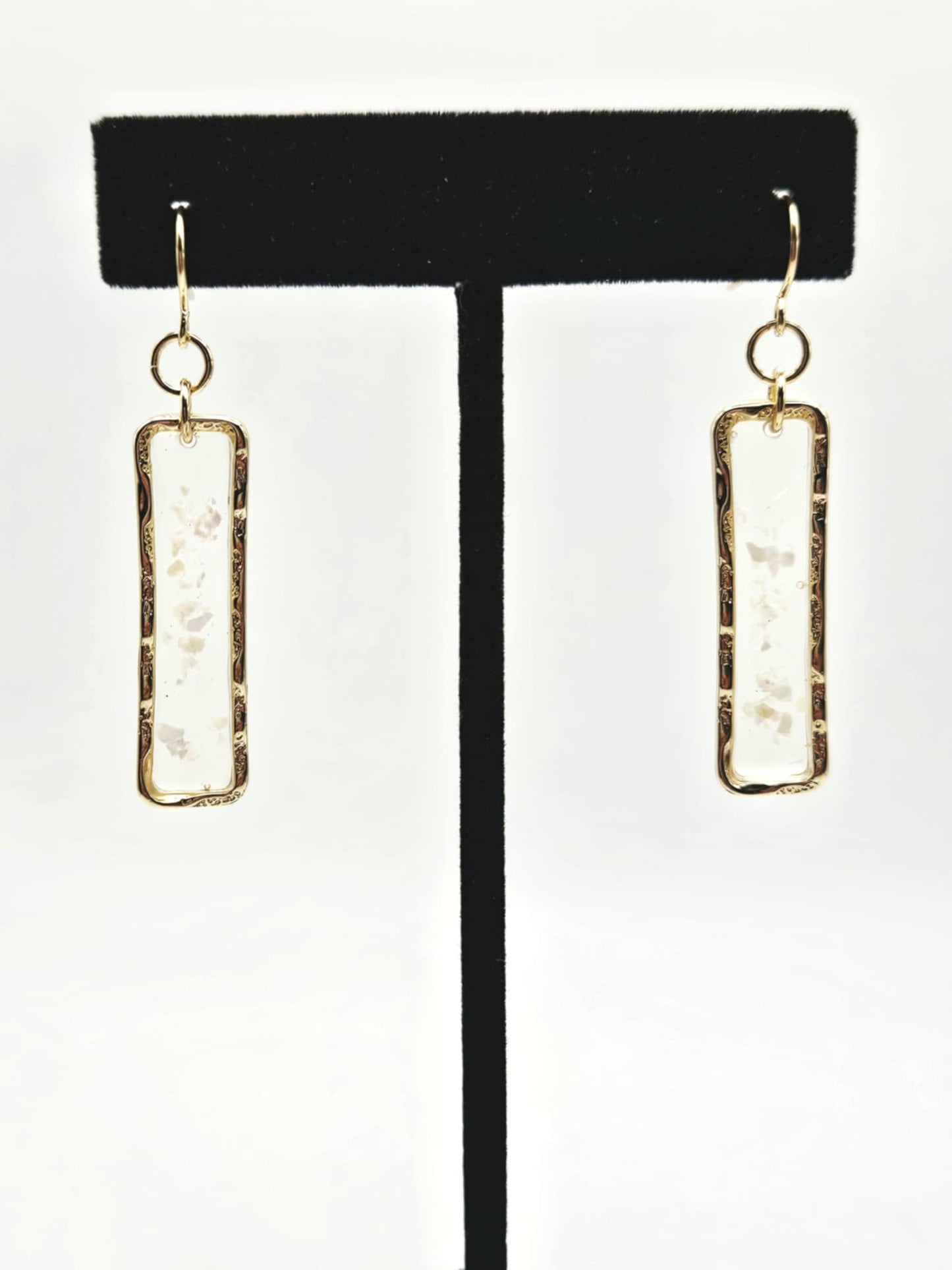 Clear Bar Earrings
