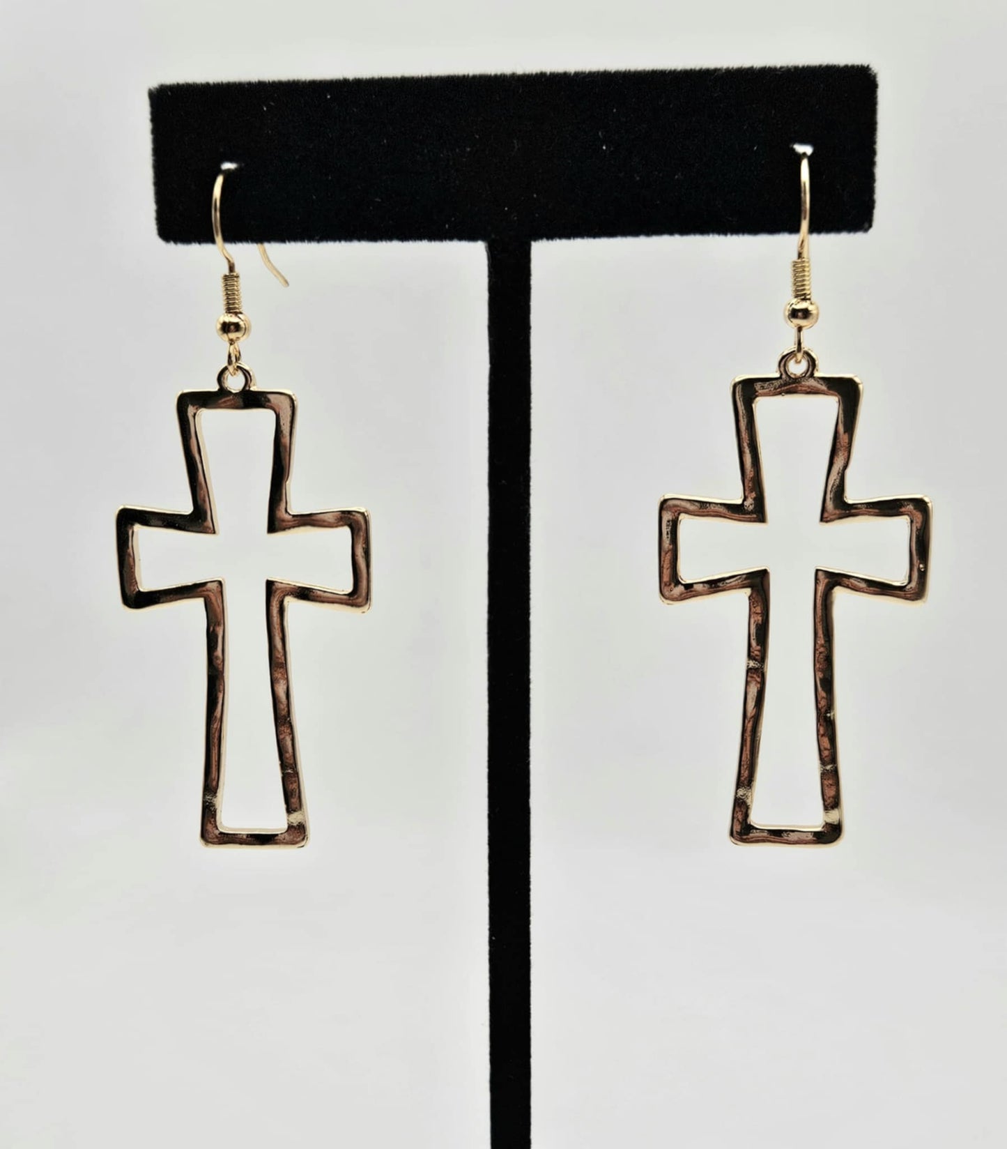 Minimalistic Metal Cross Earrings