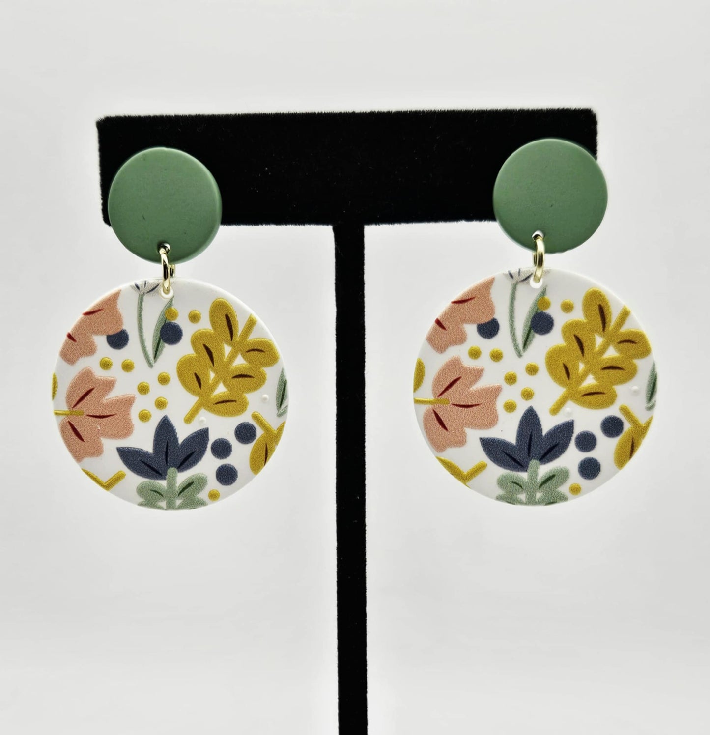 Clay Leaf Earrings