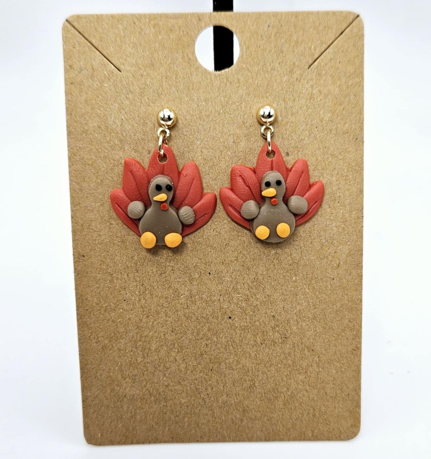 Clay Turkey Earrings
