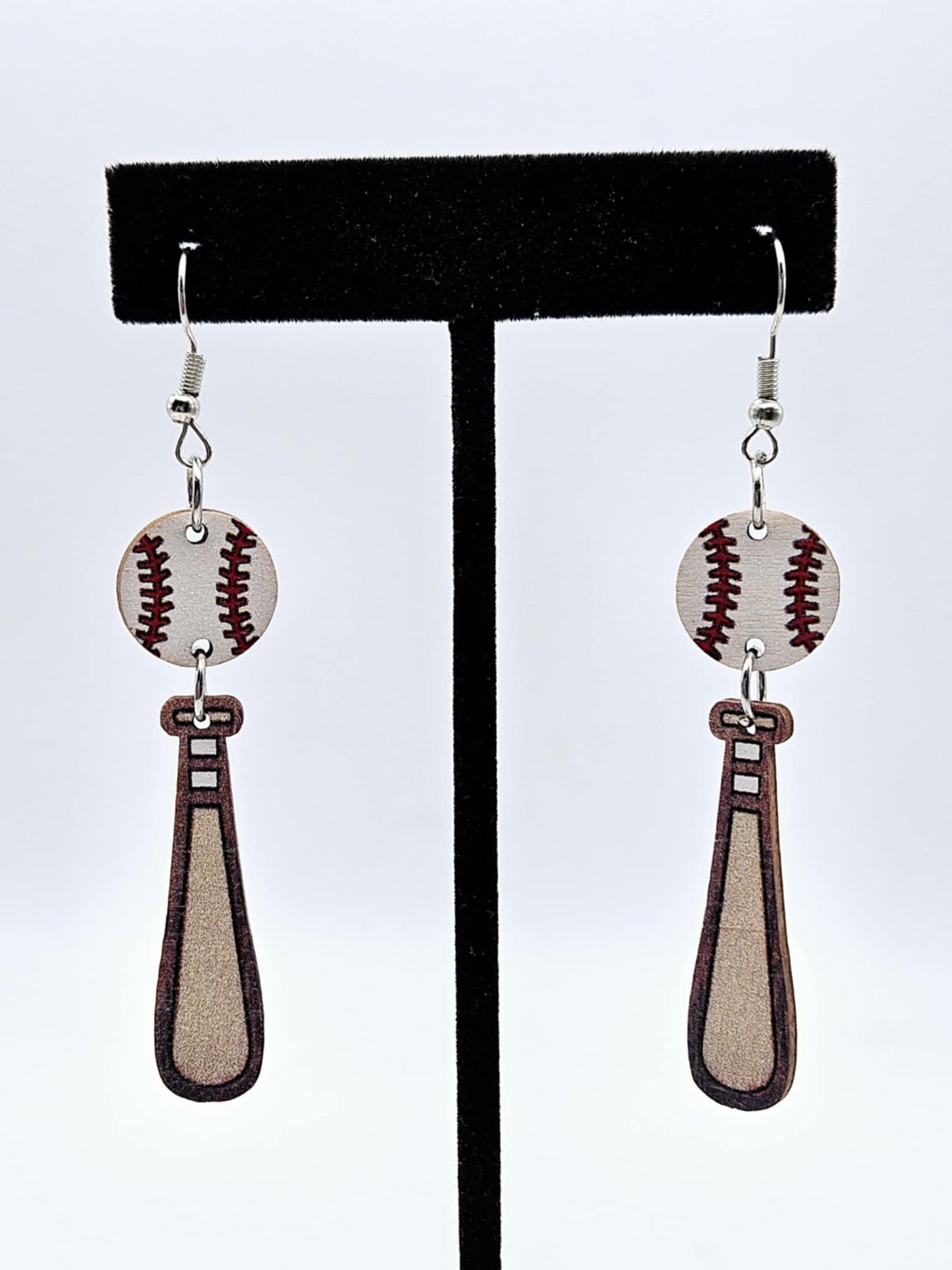 Baseball/Bat Earrings
