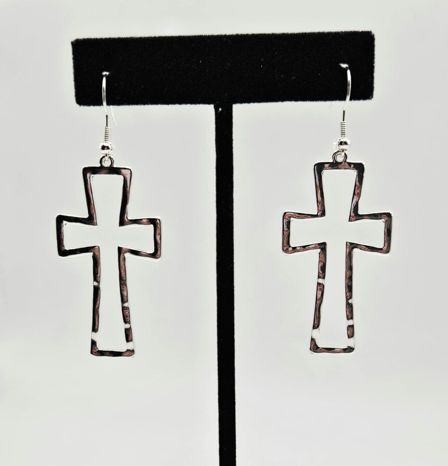 Minimalistic Metal Cross Earrings