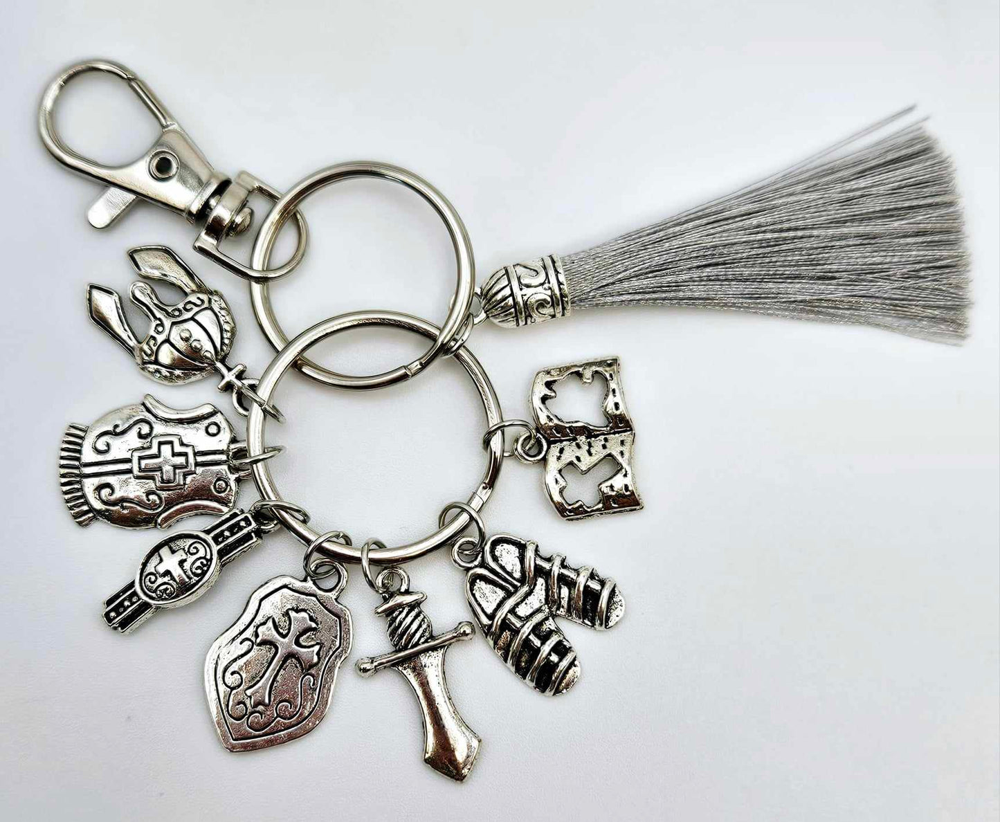 Full Armor of God Keychain w/ Tassel