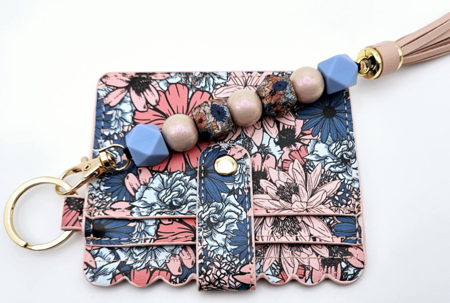 Floral Wallet Keychain