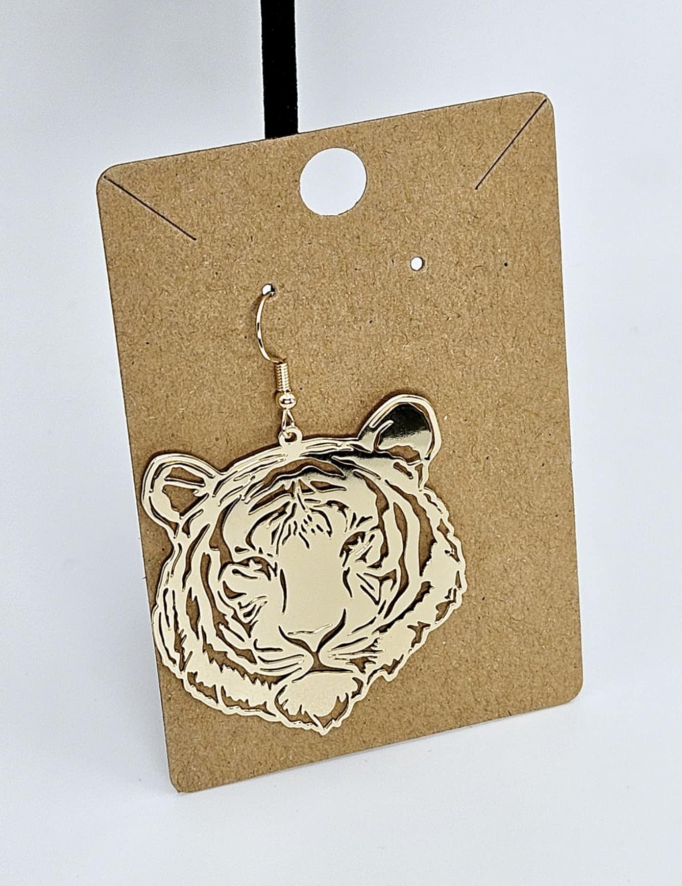 Large Tiger Head Earrings