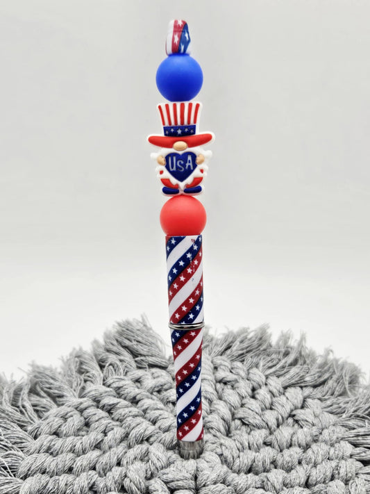 Beaded Pen - Gnome "USA"