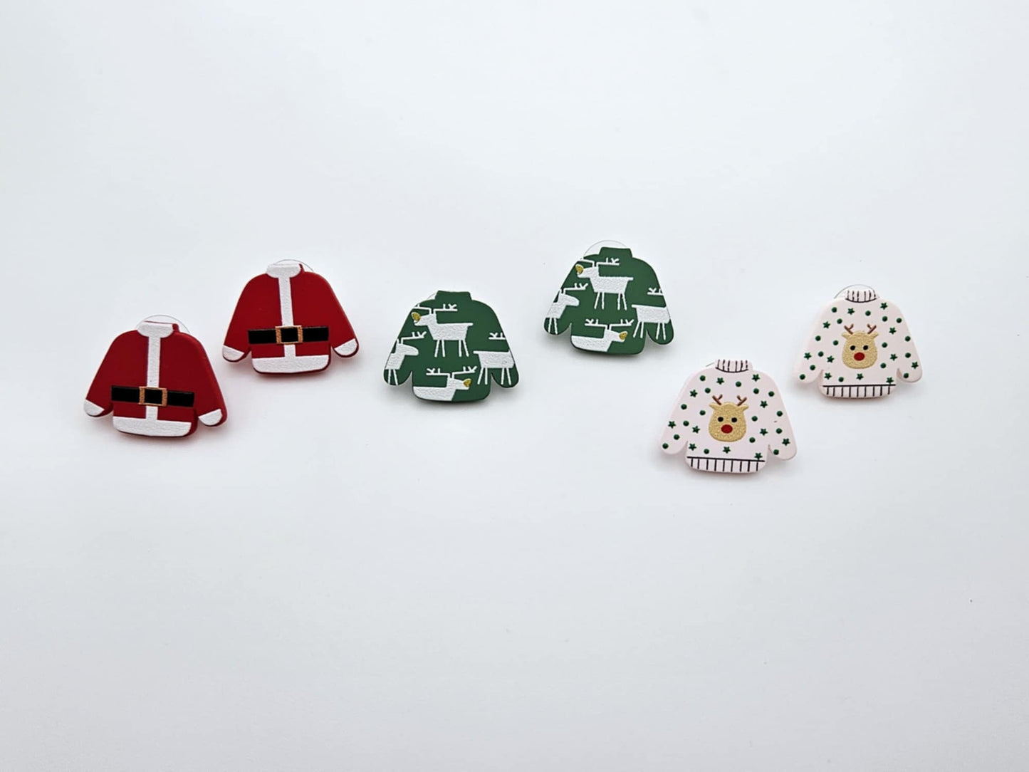 3-PC Ugly Sweater Studs
