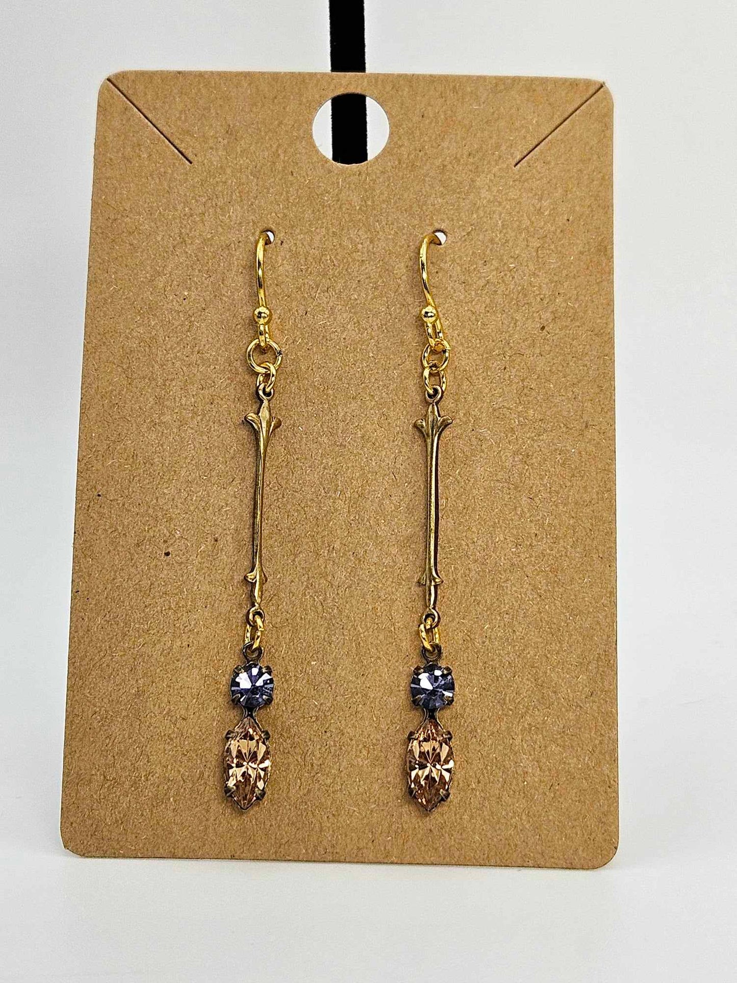 Fleur-de-lis Navette Earrings