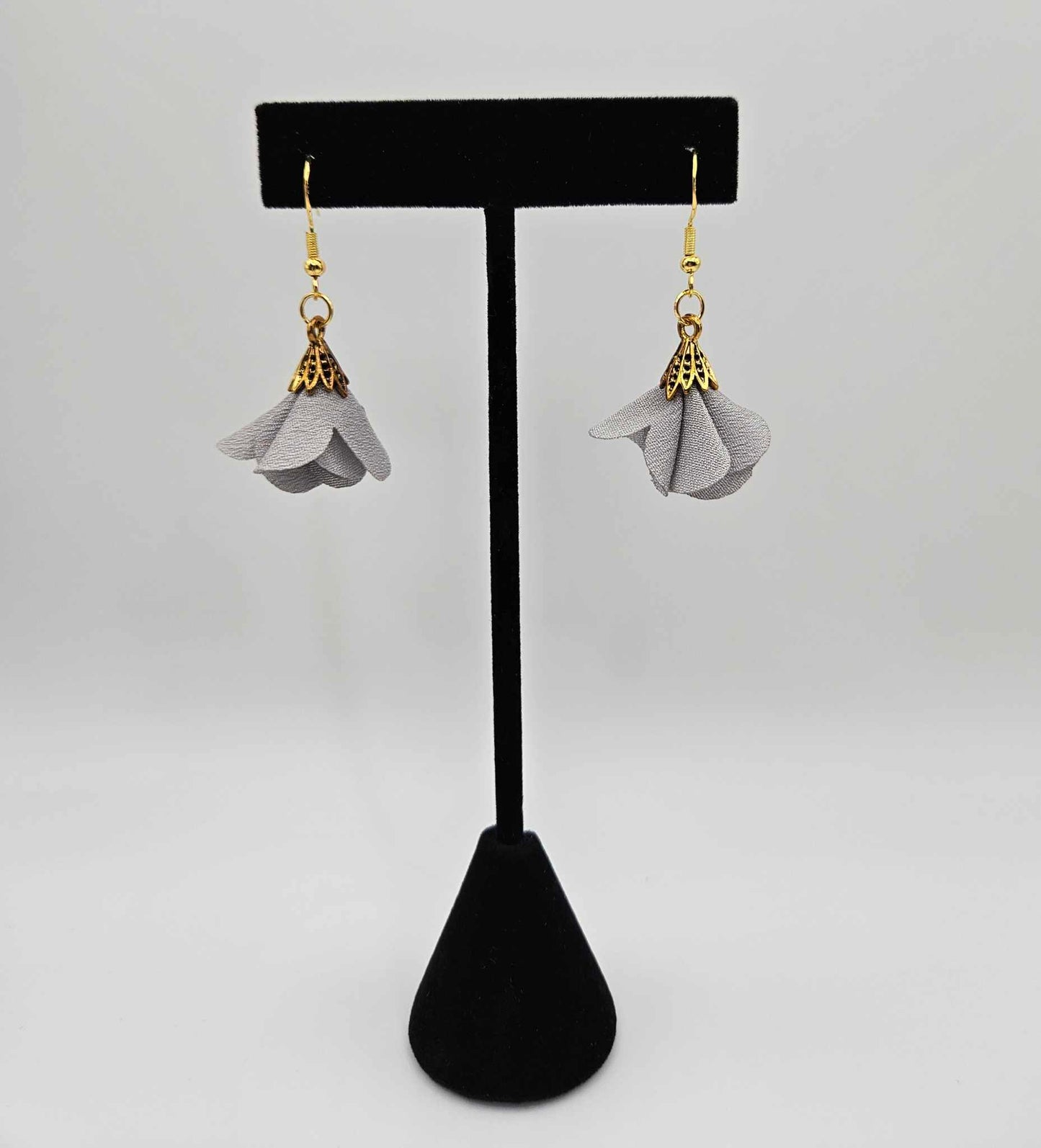 Satin-y Boho Petal Dangle Earrings