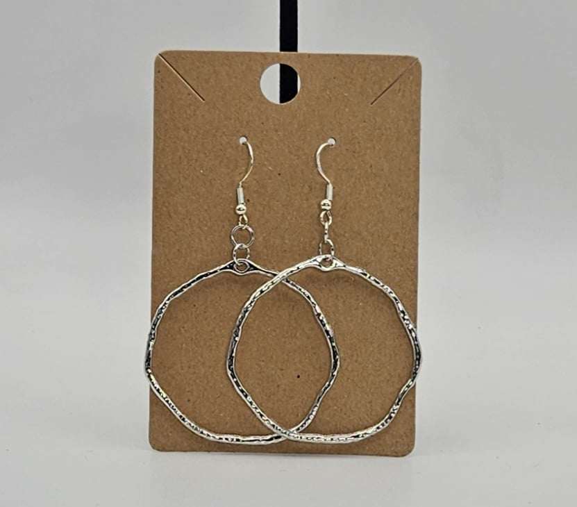 Silver Tone Hoop Earrings
