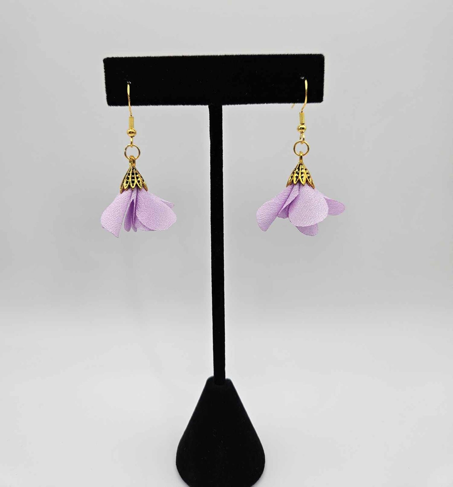 Satin-y Boho Petal Dangle Earrings
