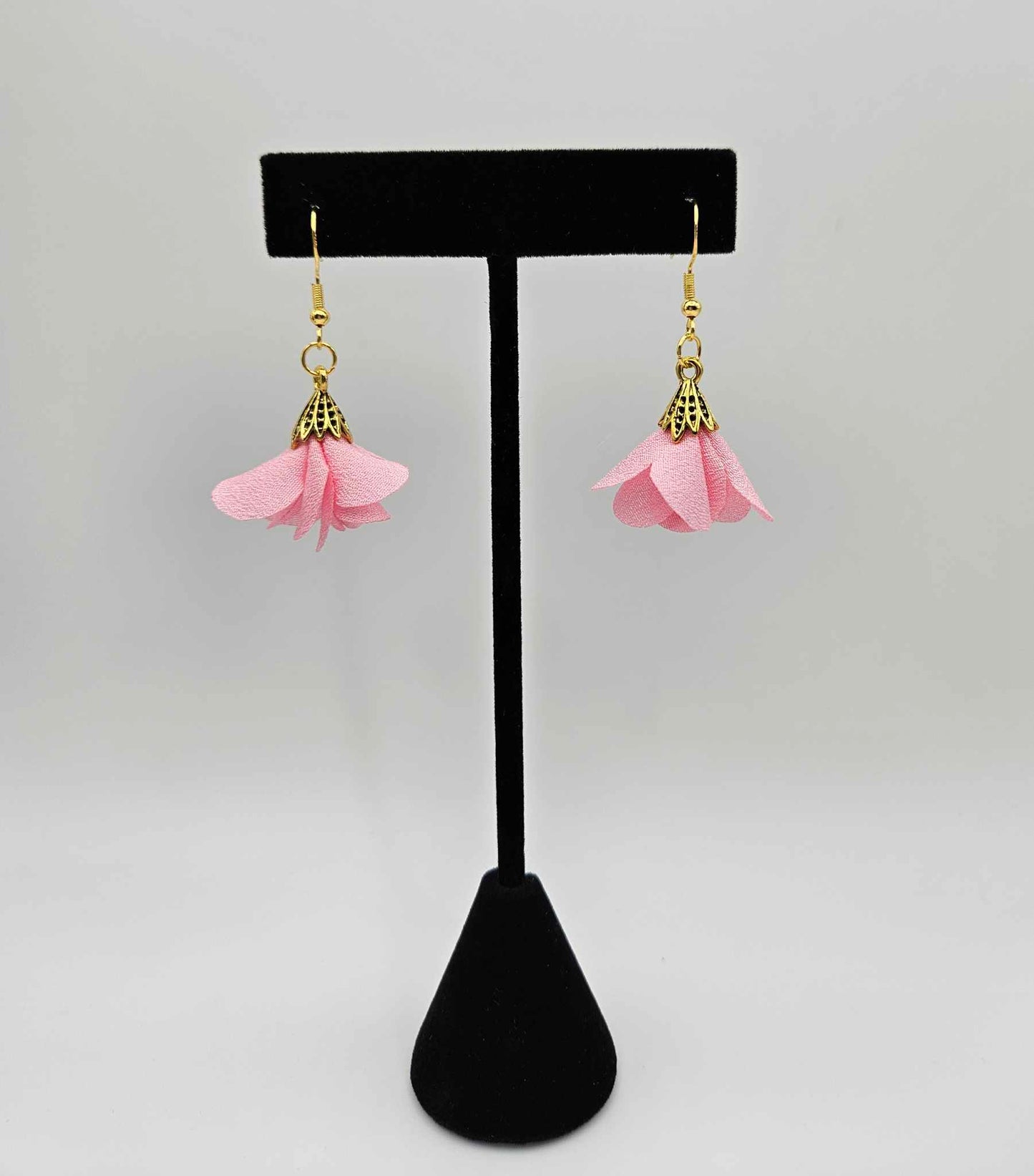 Satin-y Boho Petal Dangle Earrings