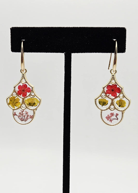 Floral Resin Earrings