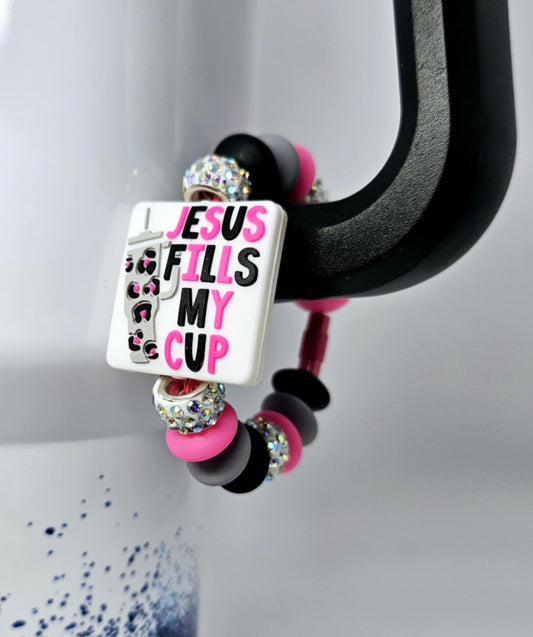 "Jesus Fills My Cup" Cup Charm