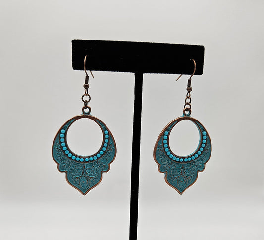 Bohemian Copper Dangle Earrings