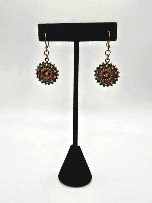 Earthy Rhinestone Earrings