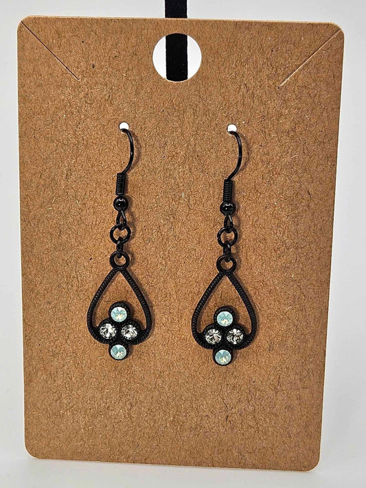 Chrysolite & Green Opal Antique Earrings