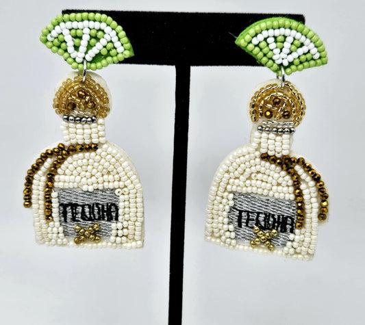 "Tequila" Beaded Earrings