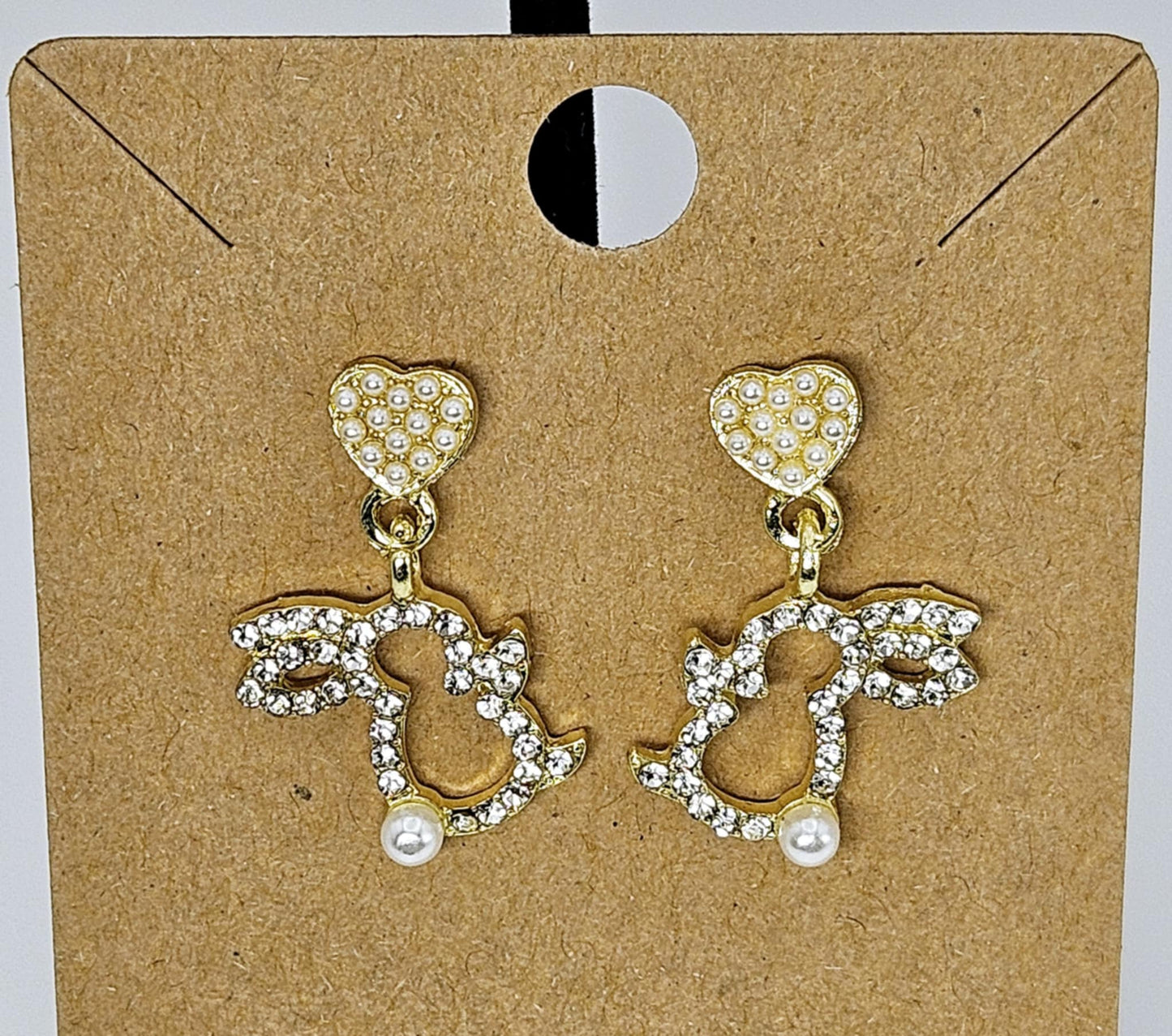 Rhinestone Bunny Earrings