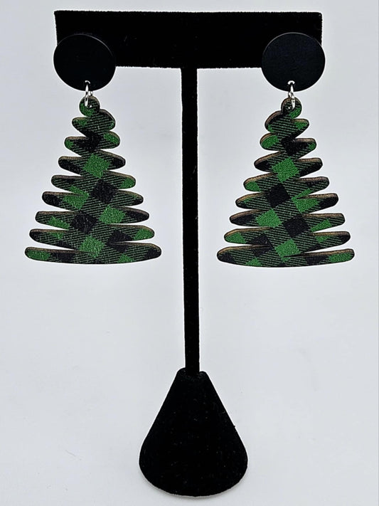 Wooden Tree Earrings