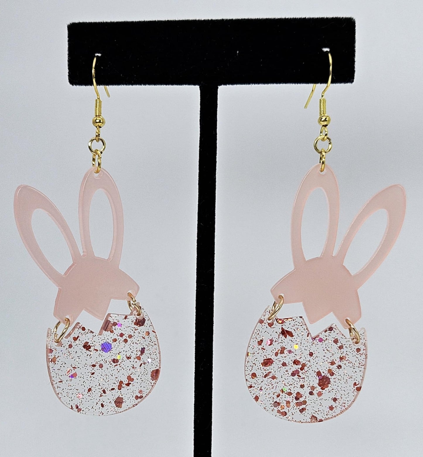 Cracked Egg Earrings- Pink