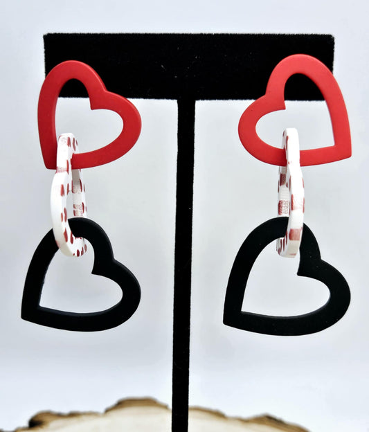 Intertwined Heart Earrings