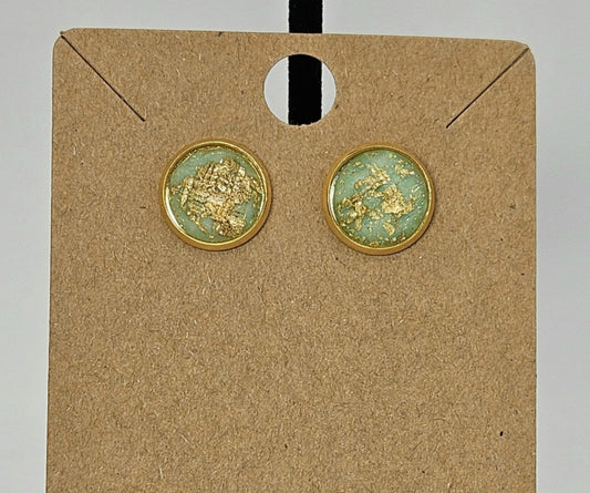 Gold Speckled - Medium Studs