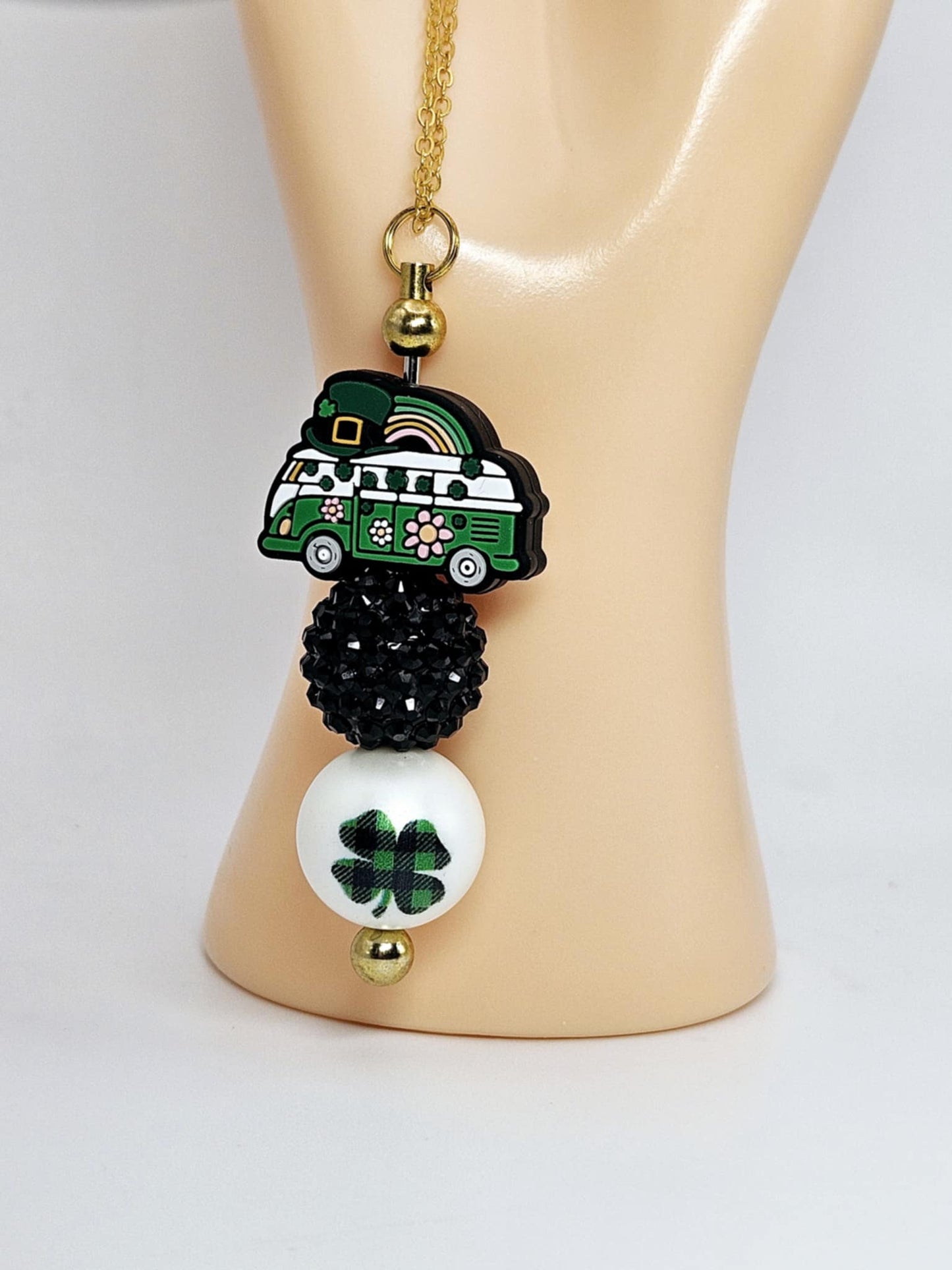 "Lucky" Beaded Bar Necklace