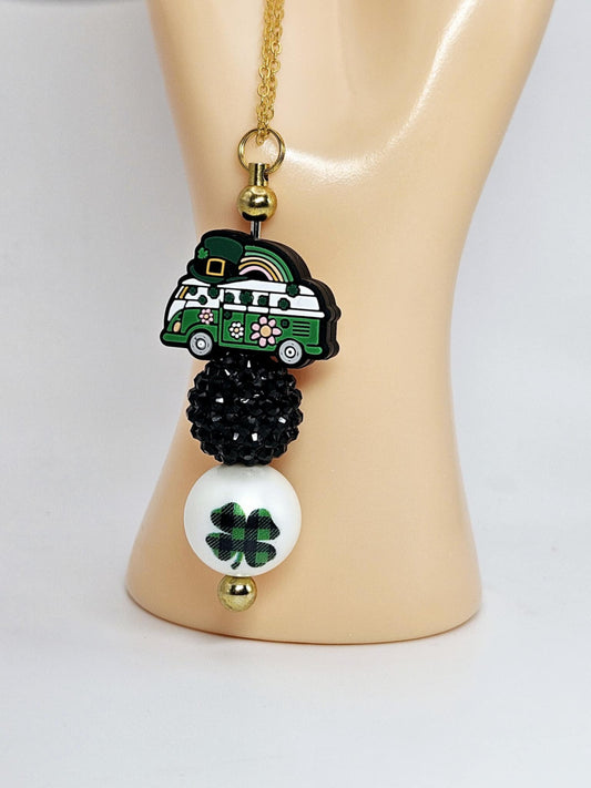 "Lucky" Beaded Bar Necklace