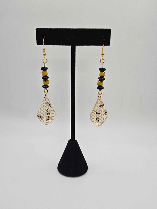 Beaded Honeycomb Dangles