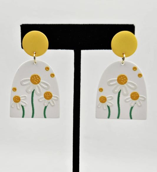 Clay Daisy Earrings