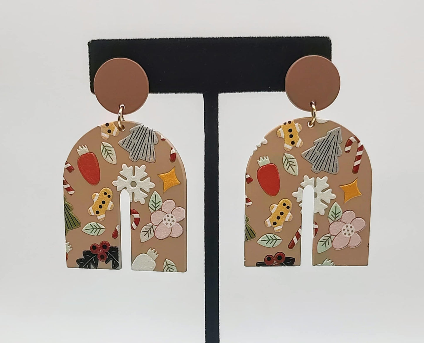 Clay Gingerbread Earrings