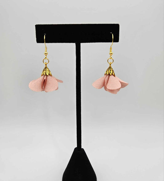 Satin-y Boho Petal Dangle Earrings